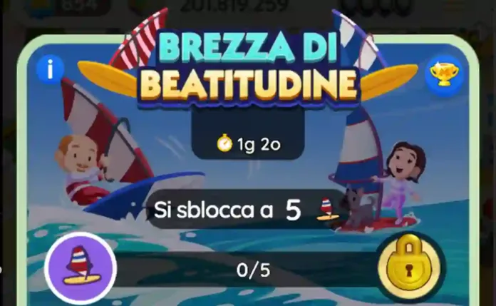 Evento Brezza Di Beatitudine Monopoly Go (elenco dei premi)